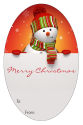 Vertical Oval Snowman Top To From Christmas Hang Tag